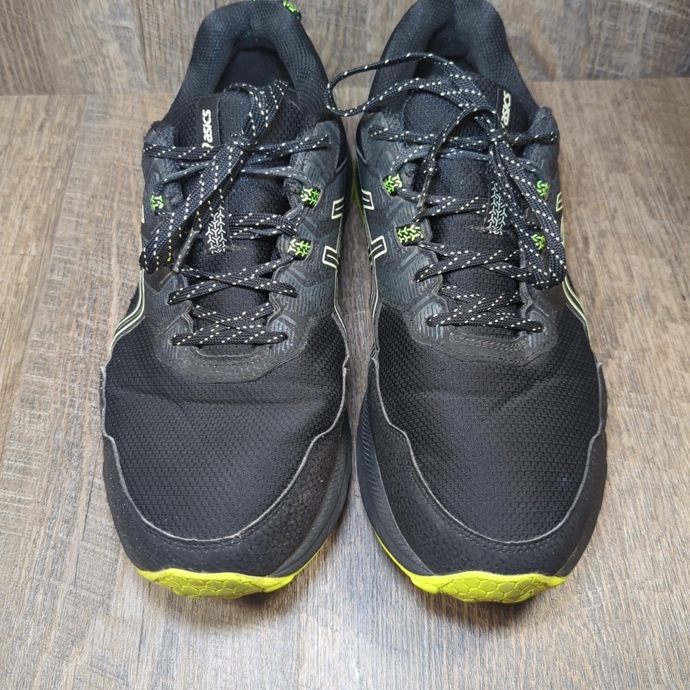 ASICS Gel Venture 9 Black Lime Zest Men's Size 10 Athletic Running Sneaker - Picture 4 of 14